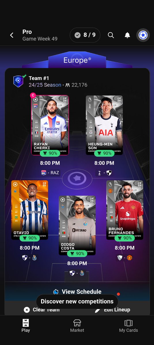 Let's see your Sorare Best of Europe teams 🏆🇪🇺