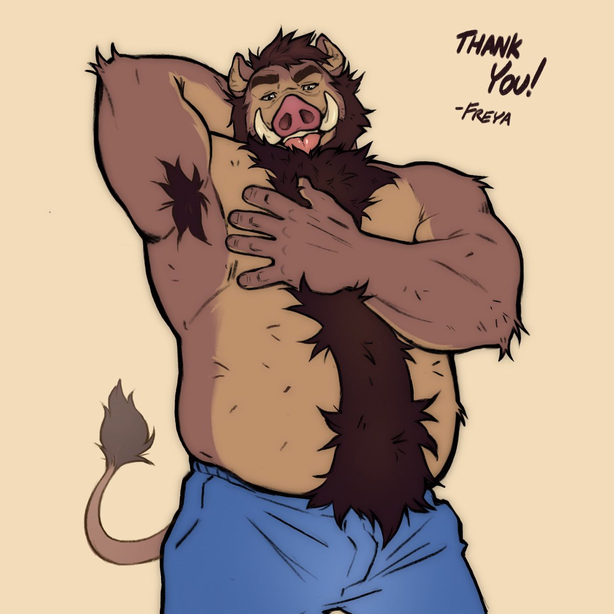 I think he might want some belly rubs 🤔 “Thank You!” Sketch for @/SteebBoi! Thank you for the support! ❤️