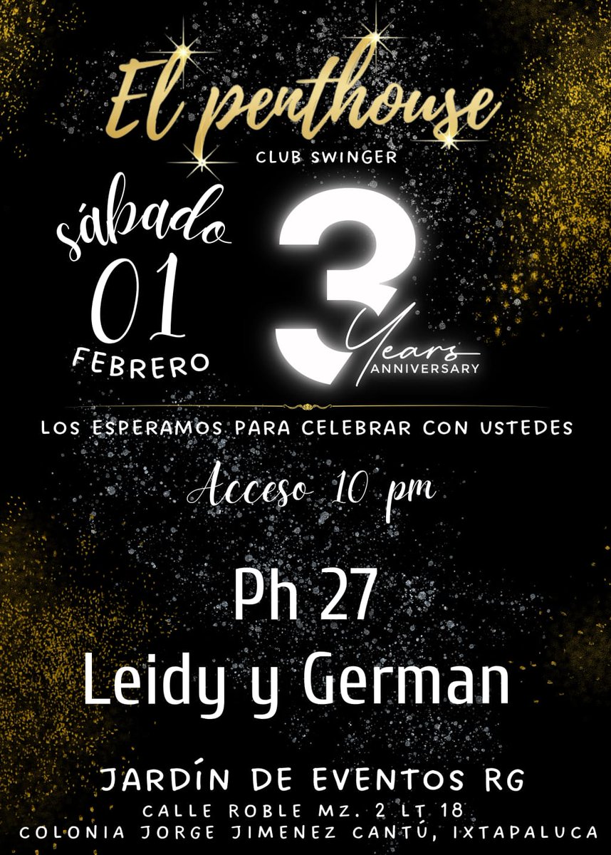 De fiesta este sábado en <a href="/ErickaAndRuben/">💞 Ericka's & Ruben's®</a>  <a href="/PenthouseClubSw/">El Penthouse</a>
