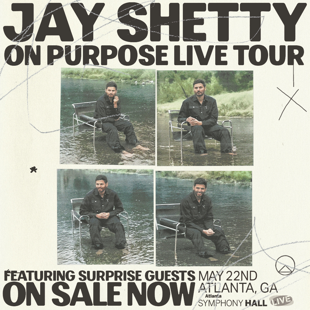 The <a href="/jayshetty/">Jay Shetty</a>: On Purpose Live Tour is coming to <a href="/ATLSymphonyHall/">Atlanta Symphony Hall LIVE</a> May 22 and tickets are on sale NOW at the link in bio. #jayshetty #onpurpose #podcast
