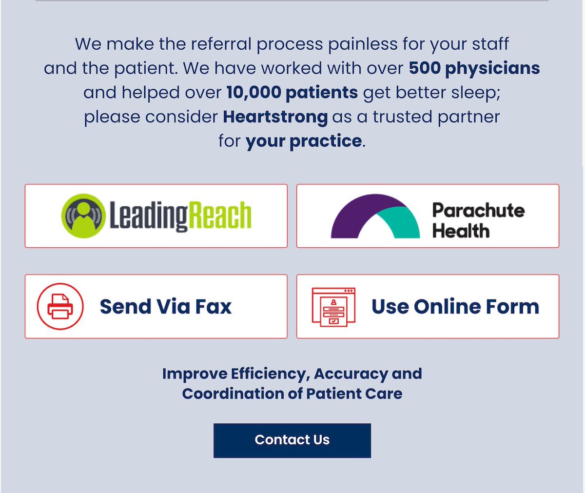 heartstrongzzzz's tweet image. Refer patients for . . . 

. . . Sleep Testing
. . . CPAP Set-Ups &amp;amp; Training
. . . CPAP Resupply
. . . Sleep Coaching &amp;amp; Support

#cpap #sleepapnea #sleeptest 

Contact Us: heartstrongsleep.com/pages/contact-…