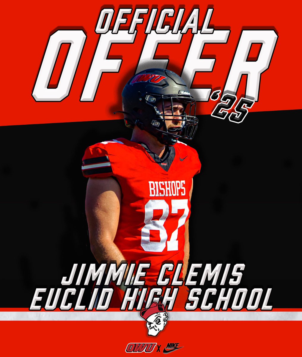 ClemisJimmie's tweet image. Ohio Wesleyan Offered!
@CoachCreel
@owen_fankhauser
@EUCPanthers
@EUCFOOTBALL
