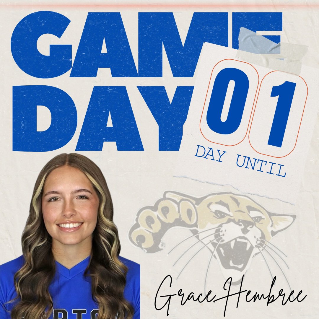 TOMORROW IS THE DAY! 

Get to know our freshman, #1 Grace Hembree 🤩 

🔵Favorite Color: 💚💚💚

🔵Roadtrip Snack: 
Airhead Bites 

🔵Favorite Athlete: 
Maci Bergeron 💪🏼

#RollCougs 🐾