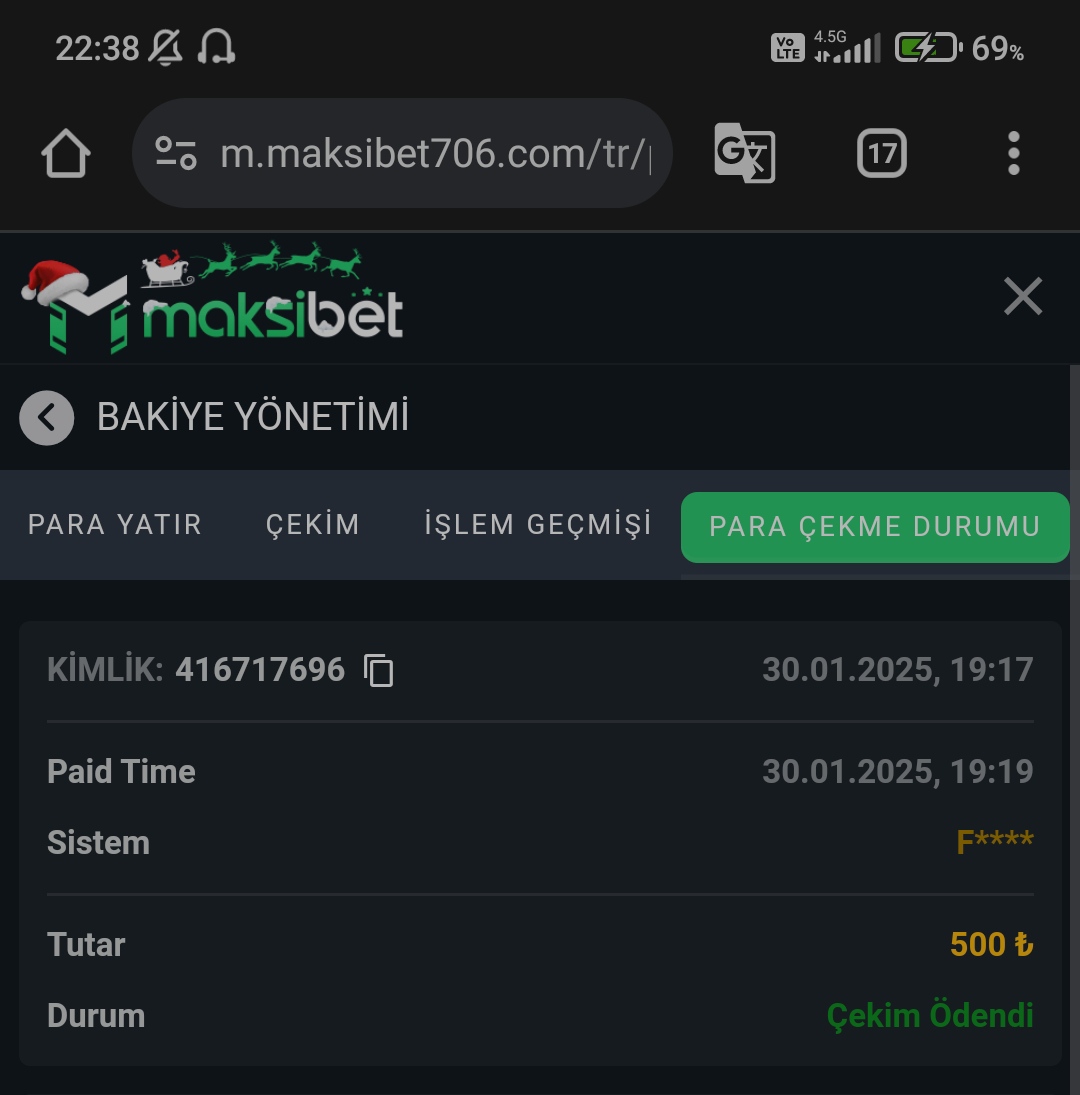 Çekim için teşekkürler maksibet