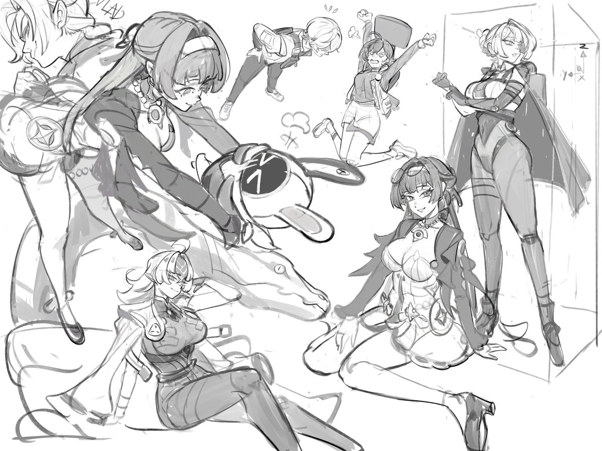 Doodle 250130 #zzz #AstraYao #Evelyn #ZenlessZoneZero