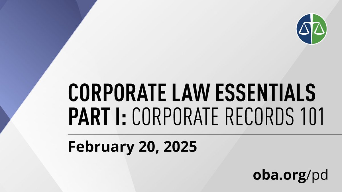 This must-attend session will equip you with a strong foundation in managing and maintaining corporate records. Our expert faculty will provide step-by-step practical guidance on all the essentials you need to know to serve your clients. Register now! cbapd.org/details_en.asp…