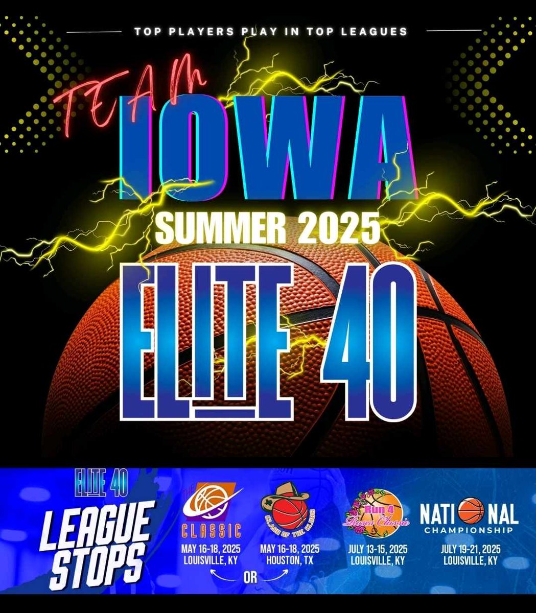 Team Iowa Basketball (@team_iowa) on Twitter photo We're thrilled to announce that we'll be joining the <a href="/Elite40League/">Elite 40 League</a>! This exciting opportunity will provide our players with a platform to showcase their talent in an elite league, we look forward to the exposure and experience this will bring. Join us on this exciting journey! We're thrilled to announce that we'll be joining the <a href="/Elite40League/">Elite 40 League</a>! This exciting opportunity will provide our players with a platform to showcase their talent in an elite league, we look forward to the exposure and experience this will bring. Join us on this exciting journey!