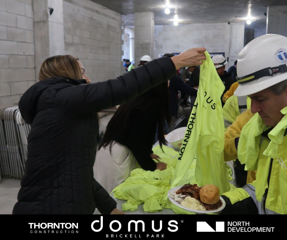 TCCIFlorida's tweet photo. Topping Out at #DomusBrickellPark! 🎉
We’re thrilled to celebrate a major milestone as @domusflats reached its topping out this week
 
Stay tuned for more updates as we watch Domus Brickell Park take shape! 🏗️
 
#BuildingTheFuture #ToppingOut #Team #SubcontractorAppreciation https://t.co/kLE7UbipQO