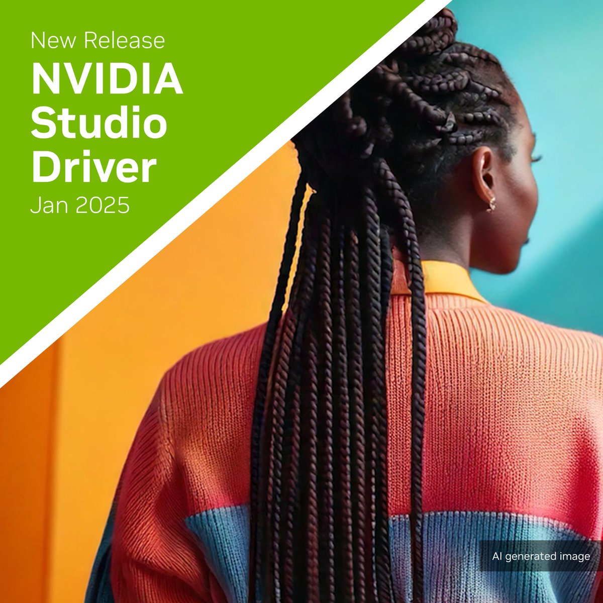 NVIDIAStudio's tweet image. The January #NVIDIAStudio Driver has arrived. 🎉

Download now for support on GeForce RTX 5090 &amp;amp; 5080 GPUs + the latest optimizations in your favorite apps ➡️ nvda.ws/4h6M3vz