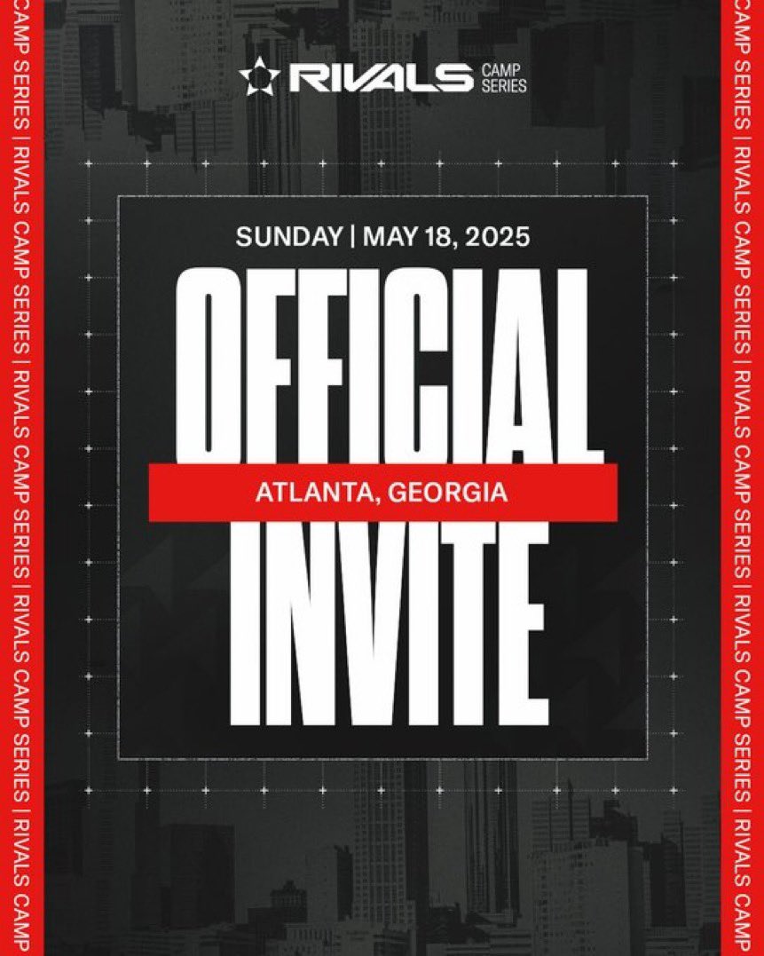 Blessed to be invited to the Rivals camp in Atlanta!🤝🏾 <a href="/RivalsCamp/">Rivals Camp Series</a> <a href="/shayhodge3/">Shay Hodge™</a> <a href="/LawrencHopkins/">Lawrence Hopkins</a> <a href="/MacCorleone74/">Rion (Ree-un) Young</a> <a href="/Coach_JohnCarr/">John Carr</a> @B2_Barham <a href="/CoachJayCole/">Jarvis J. Cole</a>