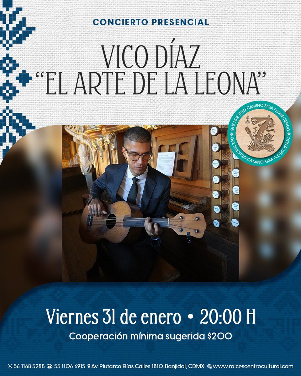 Acá está la cartelera para este fin de semana, vamos a despedir el primer mes del año con mucha tradición. Vico Díaz en la Leona ¿nos vemos acá?
