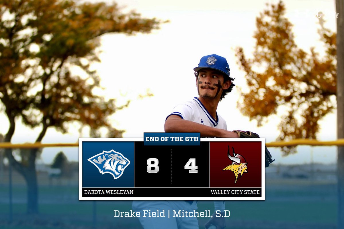 DWUBaseball's tweet photo. The 6th inning is brought to you by County Fair Foods.
 
B. Berry tosses a scoreless inning. 
 
End of 6th: DWU 4 – VCSU 8 https://t.co/8zzazmkXvU