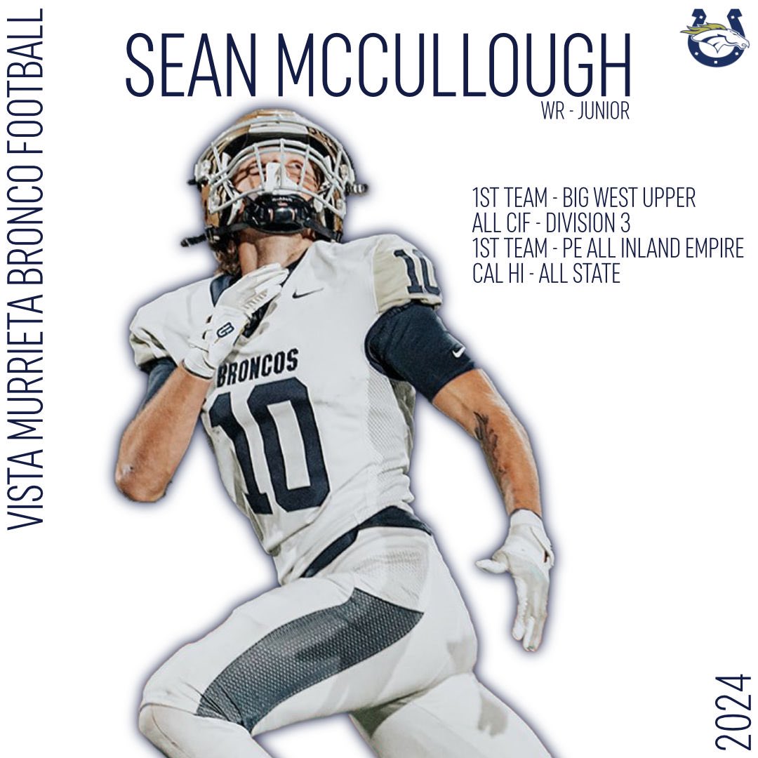 Congratulations to Sean McCullough!!! One of the best seasons a Bronco wide receiver has ever had… and there have been some great ones!!!