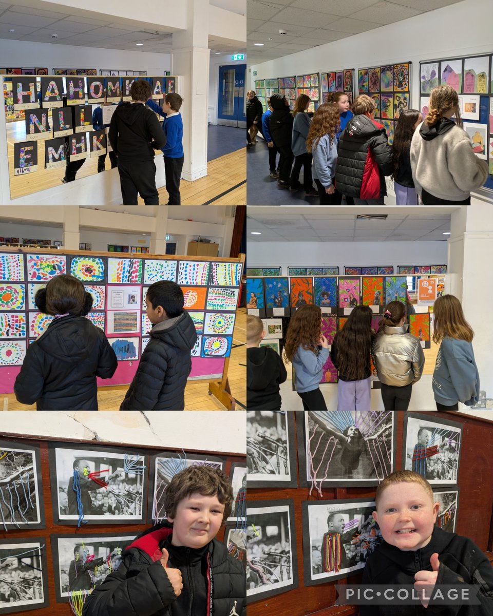 P5/6 really enjoyed looking at all the wonderful art displayed at the Art Gallery today 🎨 fantastic work produced by all the pupils throughout the school 👩‍🎨👨‍🎨👏