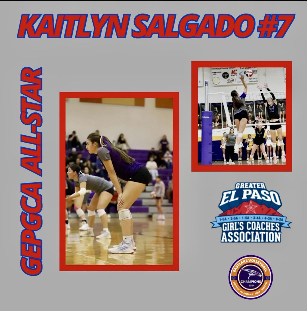Eastlake Volleyball (@eastlake_vball) on Twitter photo Congratulations Kaitlyn🏐 GEPGCA All-Star🏐
<a href="/GreaterEl/">Greater El Paso Girls Coaches Association</a> <a href="/EHSFalconSports/">Eastlake_Falcon_Athletics</a> Congratulations Kaitlyn🏐 GEPGCA All-Star🏐
<a href="/GreaterEl/">Greater El Paso Girls Coaches Association</a> <a href="/EHSFalconSports/">Eastlake_Falcon_Athletics</a>