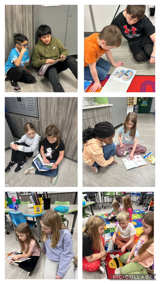 Today we read with our 4th grade buddies! #theMESway