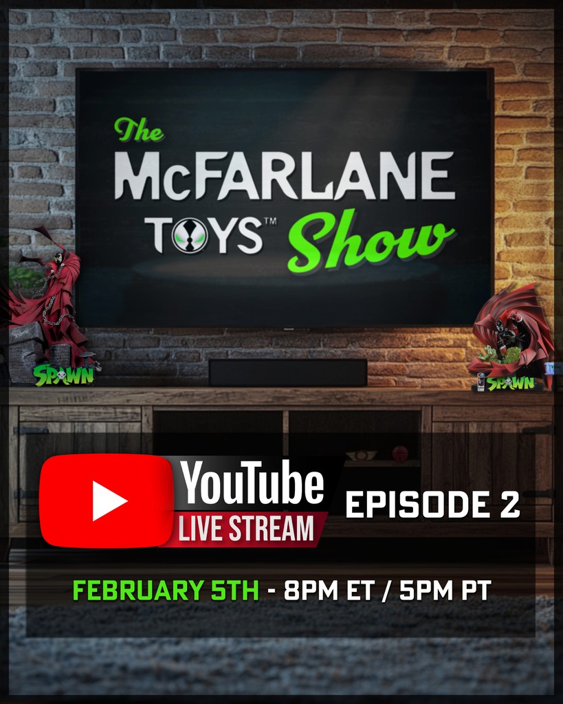 mcfarlanetoys's tweet image. The McFarlane Toys Show RETURNS for Episode 2 with some Special Guests!
📅 FEBRUARY 5th
⏰ 8 PM ET / 5 PM PT - NEW TIME!
📺 Streaming LIVE on YouTube
🎉 Prepare for the ULTIMATE DC FIGURE FANTASY DRAFT. Join AJ &amp;amp; Brian from McFarlane Toys along with special guests...1/2