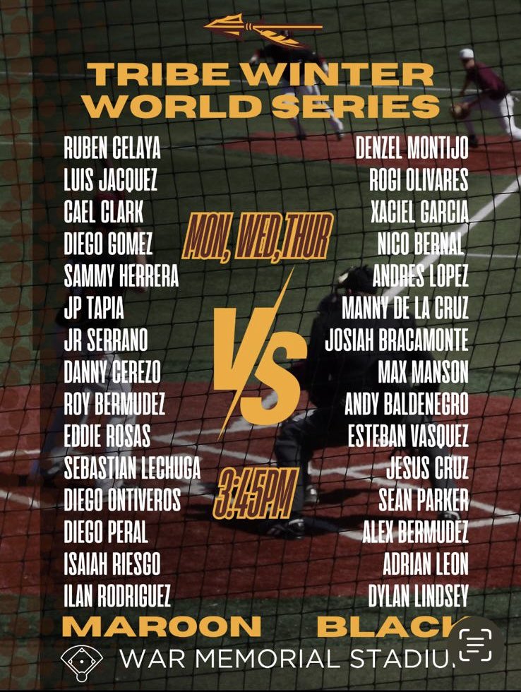 Come on out next week for our 2025 TRIBE Winter World Series &amp; check out the action⚾️

#WeGotNext25

<a href="/NogiAthletics/">Nogales Apaches</a> <a href="/OJFav/">OJ Favela</a>