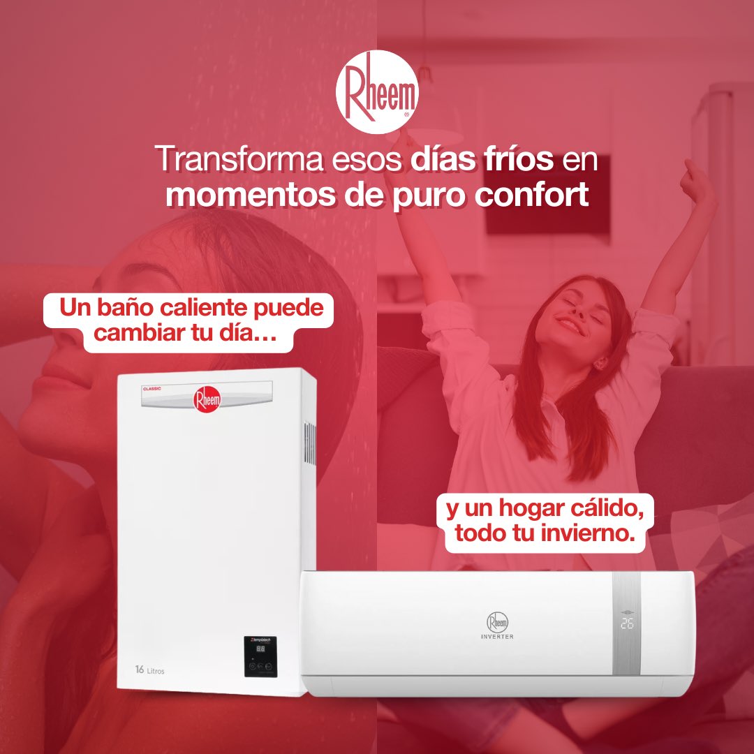 Un baño caliente puede cambiar tu día… y un hogar cálido, tu invierno. 🛁✨ Dale a tu hogar el confort que se merece con nuestros aires acondicionados eficientes. 🔥❄️ 

#Rheem #RheemMexico #InviernoSinFrío #ConfortEnCasa #EficienciaEnergética