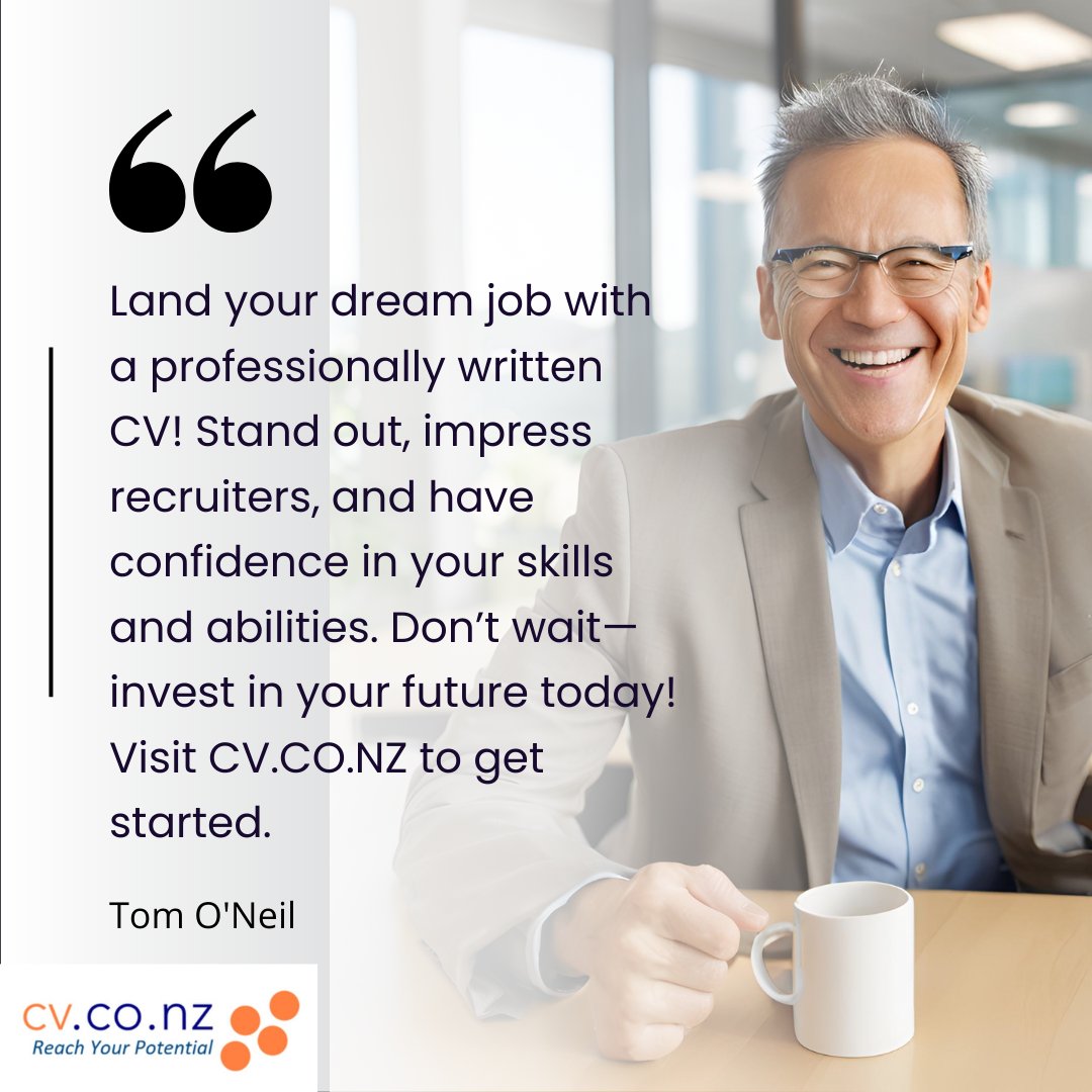 TomONeil_com's tweet photo. Land your dream job with a professionally written CV! Stand out, impress recruiters, and  have confidence in your skills and abilities. Don’t wait—invest in your future today! Go to https://t.co/RhBID4zsU4 to get started! https://t.co/7NdEEXReqb