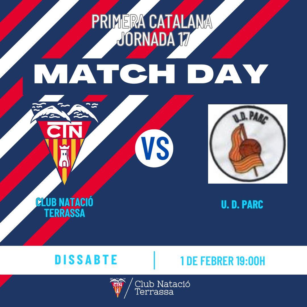📣 Aquest cap de setmana el 🅿🆁🅸🅼🅴🆁 🅴🆀🆄🅸🅿 juga contra el  <a href="/udparcoficial/">U.D.Parc</a> al nostre camp. 

📆  1 de febrer

🏟️ Club Natació Terrassa 

🕛 19:00h

Vinga Natació!!! 

@cnterrassa_oficial
@oksofas_es
#futbol11
