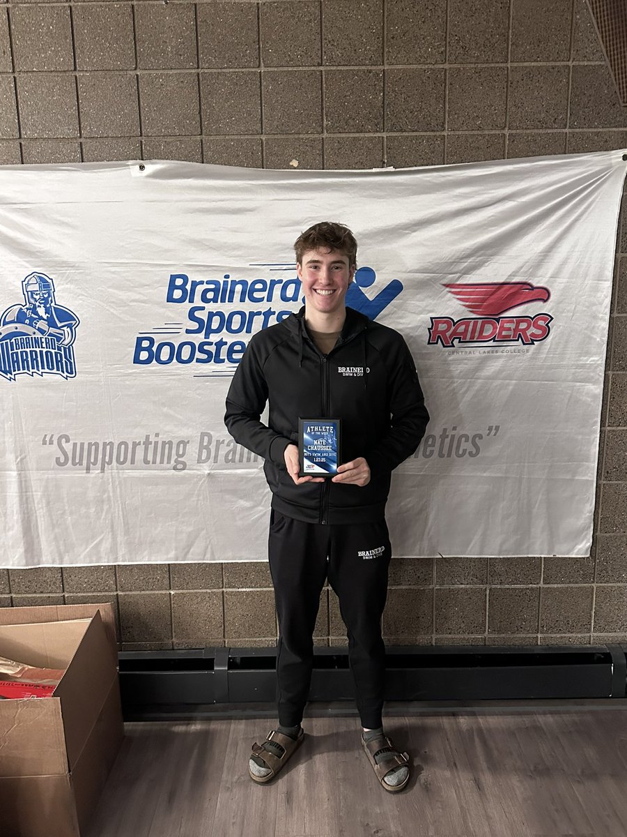 Great program today at the American Legion Brainerd Post 255 Nate Chaussee from Warrior Swim and Dive and Addy Bjorklund from Girls Basketball were recognized as Athletes of the Week. Warrior Girls Basketball was the featured program.
