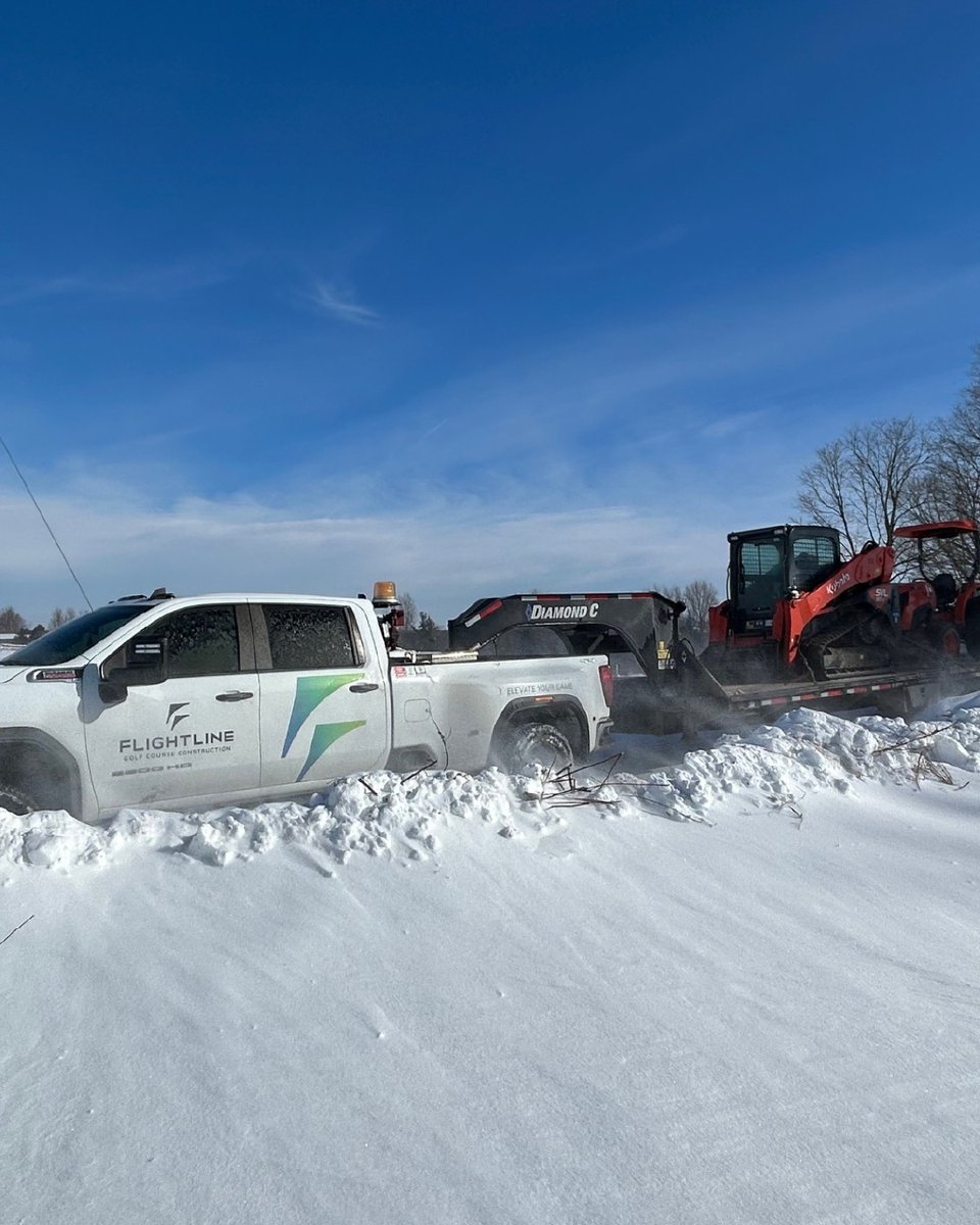 FlightLineGolf's tweet image. What does a golf course construction team do in winter? ❄️ We’re not on the course, but there’s plenty to do! Equipment gets tuned up, schedules are finalized, and materials are ordered. Winter prep keeps us ready for another big year — we can’t wait to see you out there! ⛳