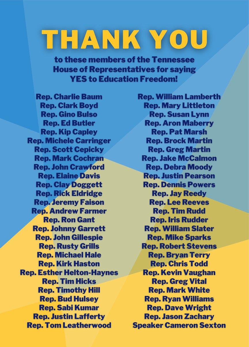 beacontnimpact's tweet image. THANK YOU to these House members for standing up for families and saying YES to #EducationFreedom!
