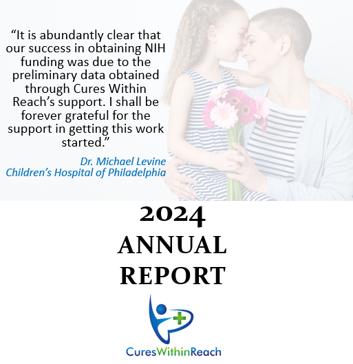 CuresWReach's tweet image. Announcing our 2024 Annual Report: $29 mil raised in follow-on funding. Help spread the word to impact more patients: bit.ly/CWRAR24. Thanks to our stakeholders: together we are improving quality of life for patients faster through repurposing. They are counting on us.