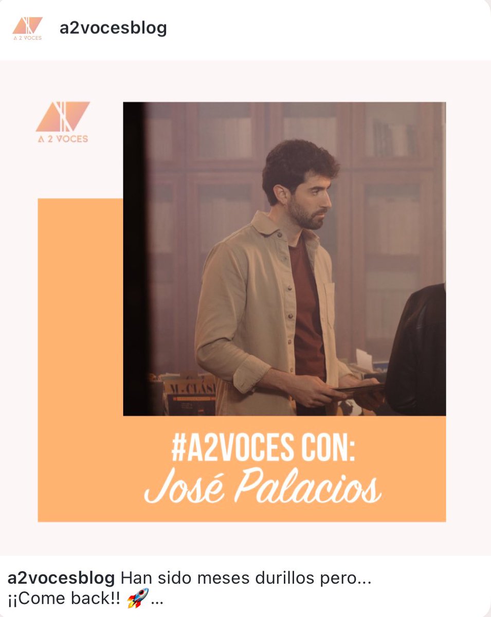José Palacios: «Trasformarme en los personajes que interpreto y evadirme de la realidad es maravilloso» – A2VOCES | Blog shar.es/ageqib