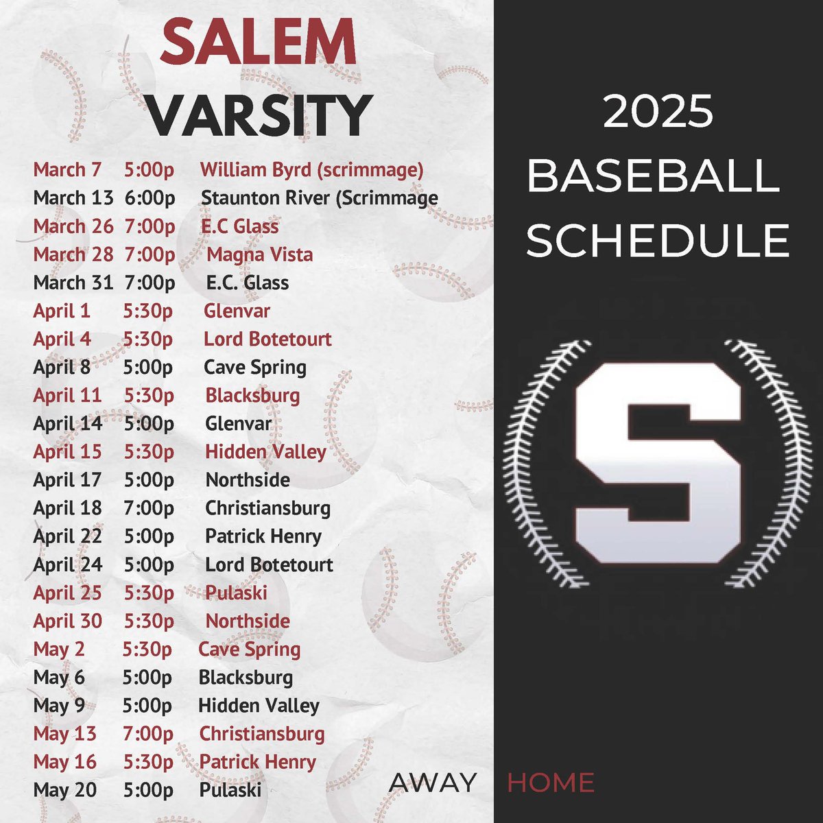 2025 Varsity Schedule Release!

Excited for the season with this group! 
GO SPARTANS!