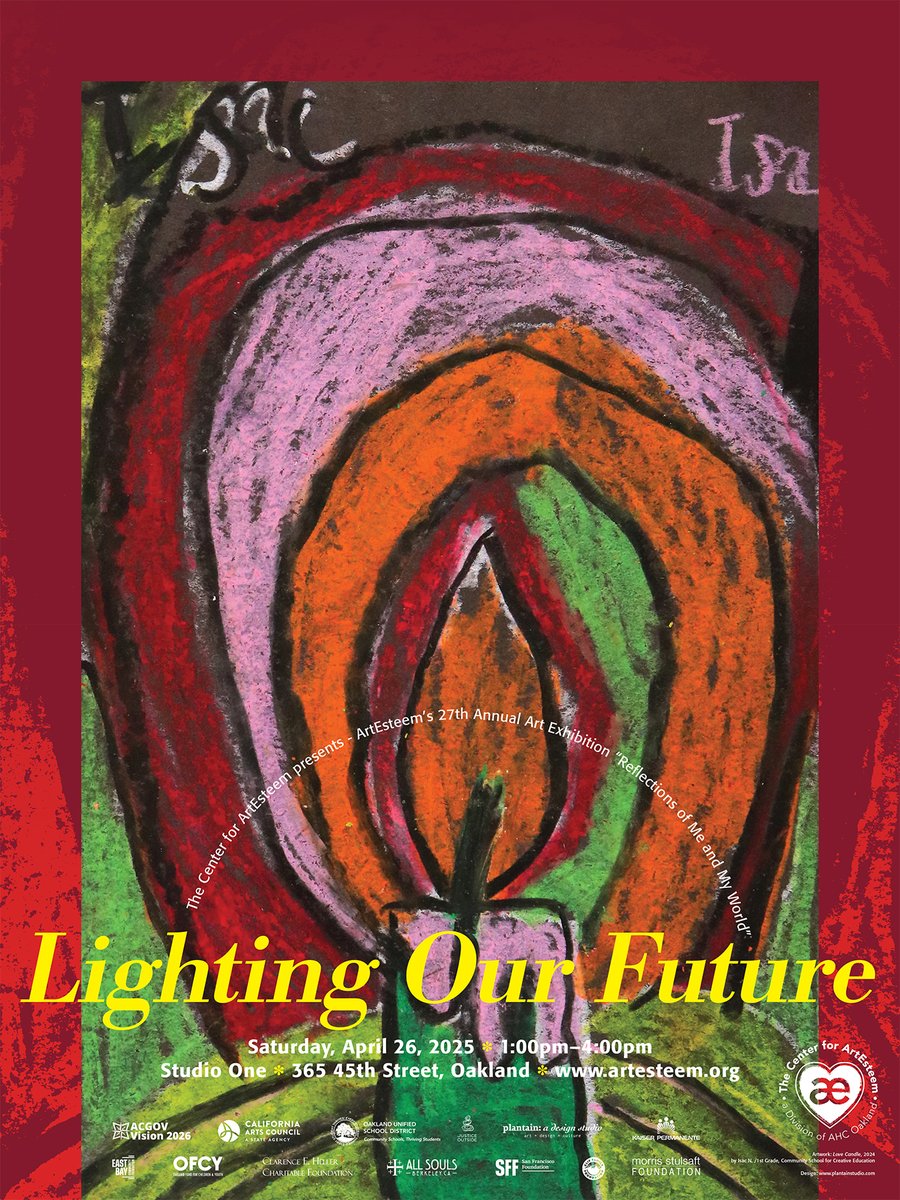 Save the date for The Center for ArtEsteem's 27th Annual Art Exhibition!

Join us at "Lighting Our Future" to celebrate the creative visions of ArtEsteem students. RSVP on our website!

When? Saturday, April 26th | 1:00 – 4:00 PM
Where? Studio One – 365 45th Street, Oakland