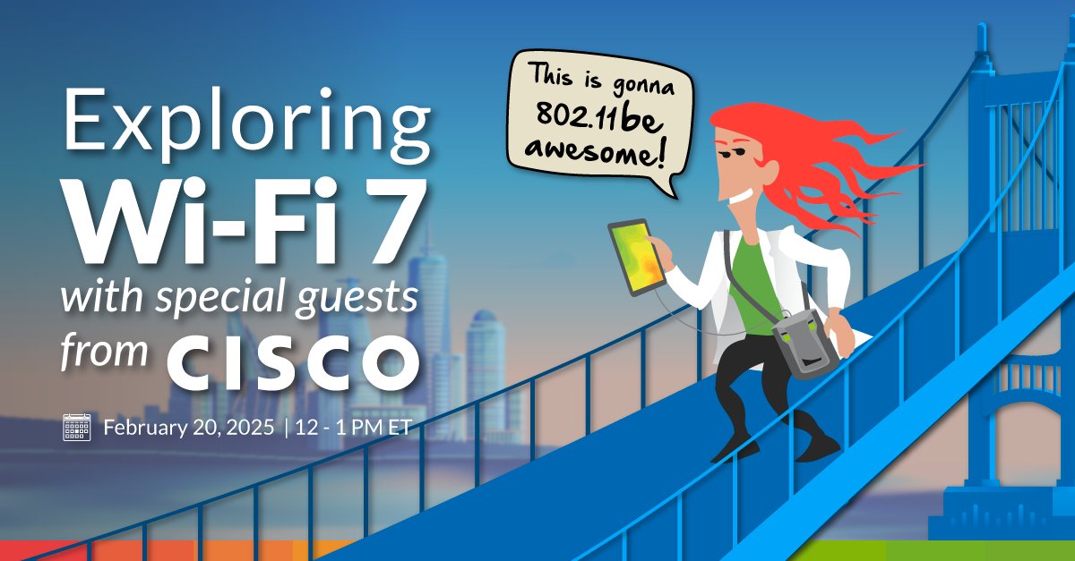 Join our upcoming webinar on Wi-Fi 7 with special guests from Cisco! We’ll explore revolutionary new features and real-world deployment insights for this next-generation technology: wifi.ekahau.com/exploring-wi-f…
