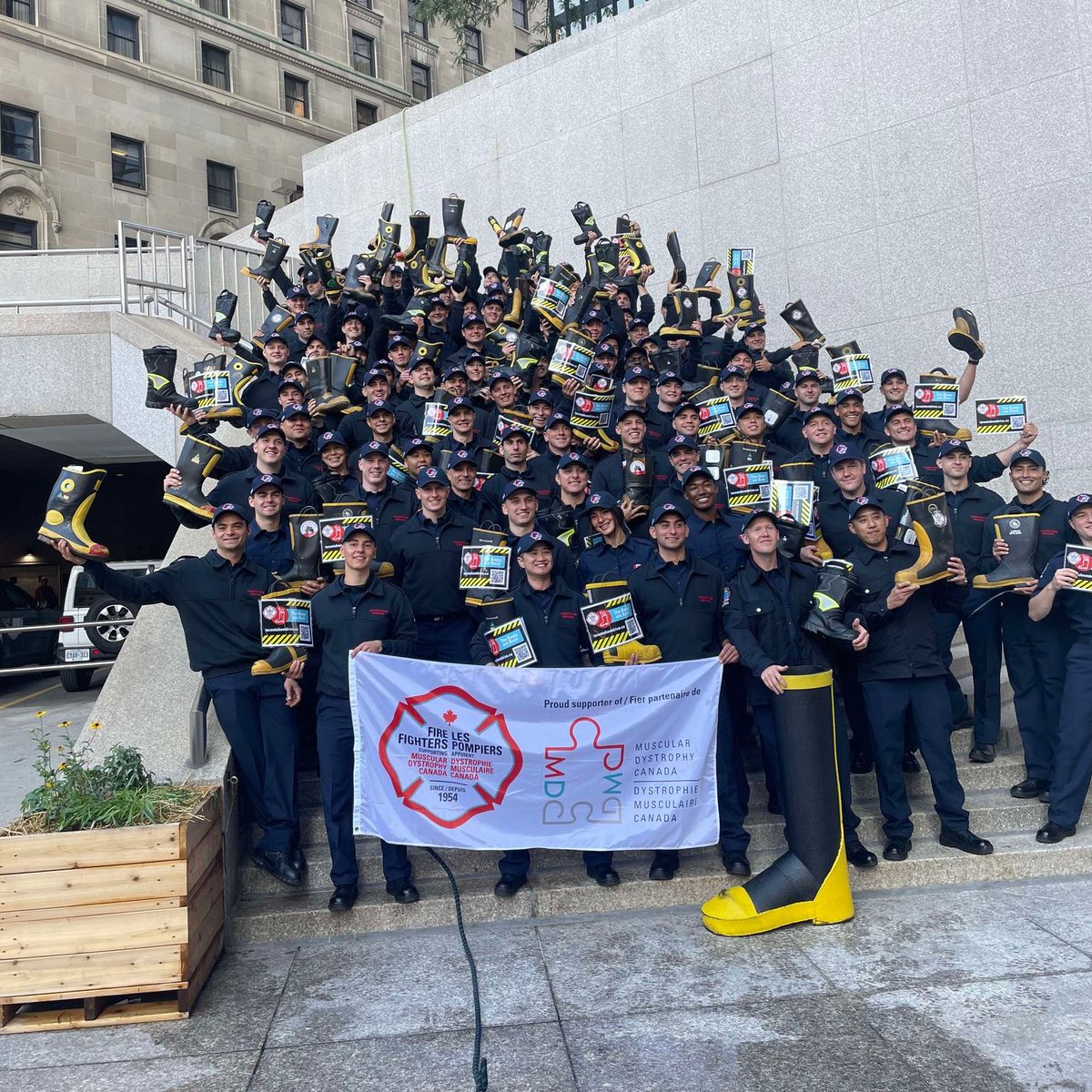 Today, more than 600 Fire Departments and Associations across Canada give their time to #FillTheBoot in support of the neuromuscular community. Thanks to their dedication, last year, Muscular Dystrophy Canada was able to provide more than $2 millions in assistive devices, medical