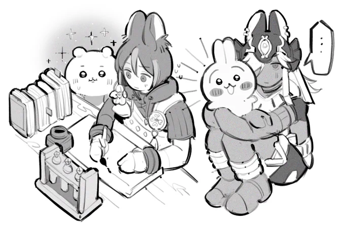 omagah my favs interacting !!!!
cynonari and chiikawa crossover 