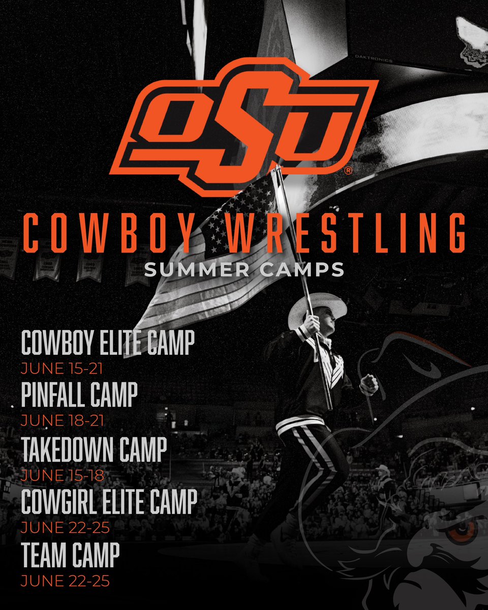 Oklahoma State Wrestling camp registration will open Saturday, February 1st at 9am. Looking forward to our camps this summer in Stilly!

okstatewrestlingcamps.com/About%20Us