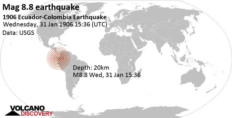 TheBigOne711's tweet photo. 🚨Mañana 31 de enero se cumplen 911 años del fuerte terremoto de M8.8 en Ecuador y Colombia en 1906.
🌎Por lo tanto la zona esta bajo la influencia del evento en esta fecha.
⚠️Precaución extrema⚠️

#terremoto #colombia #ecuador #sismo #temblor #mercalli #earthquake https://t.co/Nux7UCuQYY
