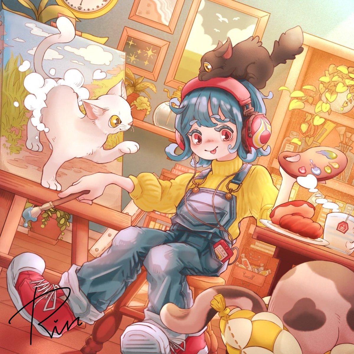 #パルミー10周年おめでとう ございます！
ファンアート描かせて頂きました♪