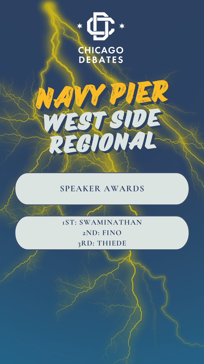 Congratulations to all of the students and schools who competed at the Navy Pier West Side Regional! Tag your friends and teammates who ranked! #ChicagoDebates #UrbanDebate #TournamentSeason