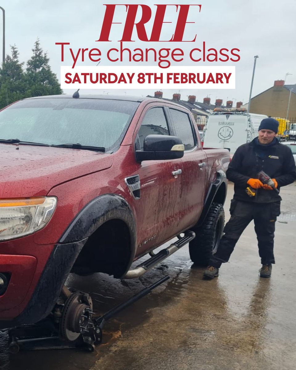 Spaces still available for our 'How to change a tyre' class this Saturday!
This is a free session run by our expert team that we put on for anyone that wants to learn how to safely change their car/van tyres.
To book your free space, contact us now:
📞 Call: 0151 638 0906
#wirral