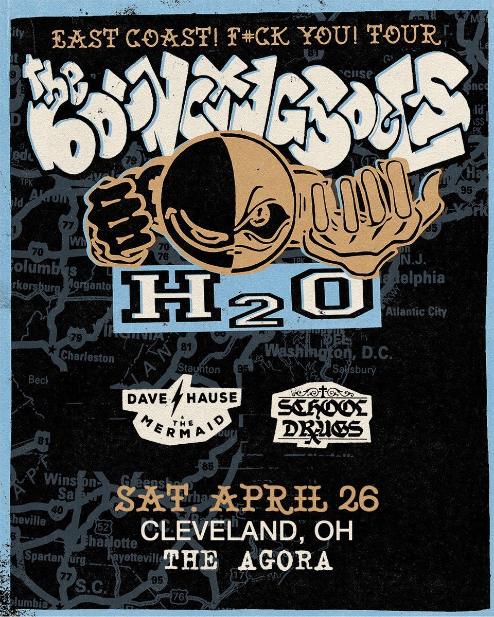 The Agora (@agoracle) on Twitter photo 🖕 ON SALE NOW 🖕
<a href="/BouncingSoulsNJ/">Bouncing Souls</a>
H2O
@HauseDave
@SchoolDrugsNJ
🗓️ Sat. April 26 | buff.ly/3EbL1jn 🖕 ON SALE NOW 🖕
<a href="/BouncingSoulsNJ/">Bouncing Souls</a>
H2O
@HauseDave
@SchoolDrugsNJ
🗓️ Sat. April 26 | buff.ly/3EbL1jn