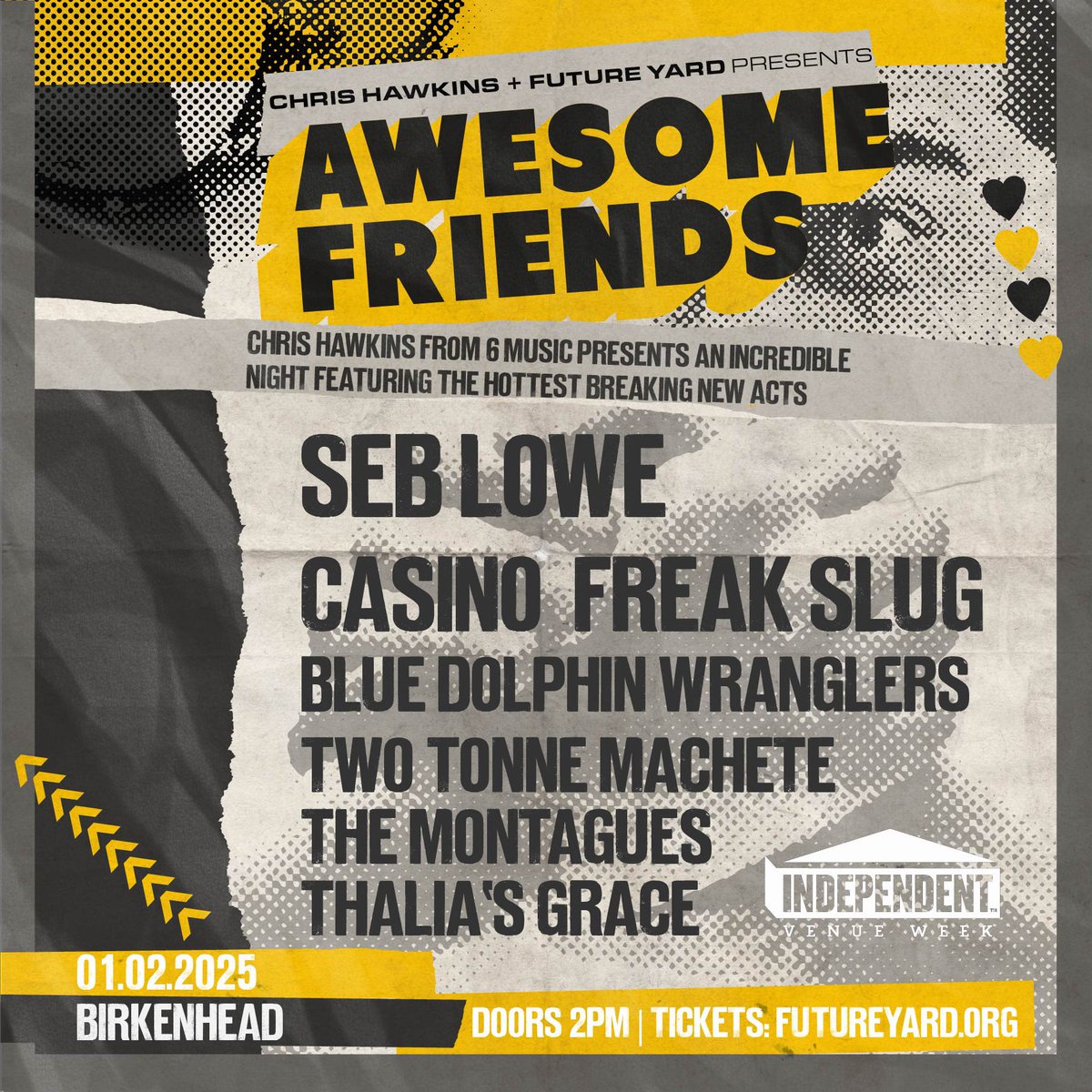 Join me and my Awesome Friends at fabulous Future Yard for Independent Venue Week. All these brilliant bands and me spinning tunes <a href="/future_yard/">Future Yard</a>