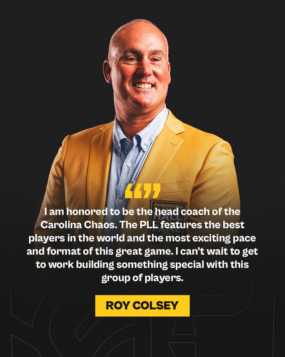PremierLacrosse's tweet photo. "The future is bright." 🦂

Hear from new @PLLChaos Head Coach Roy Colsey and PLL Co-Founder and President Paul Rabil: https://t.co/ACI5ALgxxU