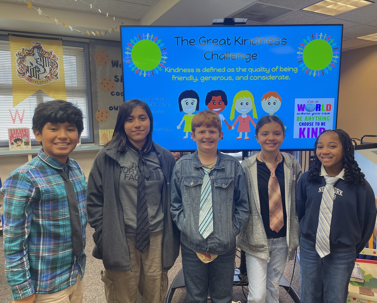 This week is the Great Kindness Challenge. Our students celebrated kindness by writing kind notes, making a "Kindness" banner, and having kindness-themed dress-up days. Our middle school and TK students are in ties because kindness ties us together.