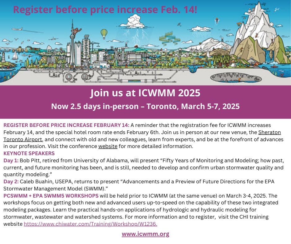 Save some money and register today for ICWMM 2025 before price increase February 14! icwmm.org