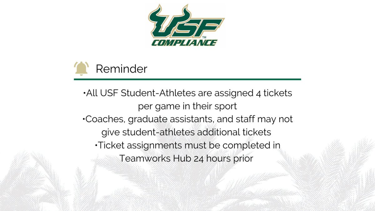 USF Compliance (@usfbullsrules) on Twitter photo 
