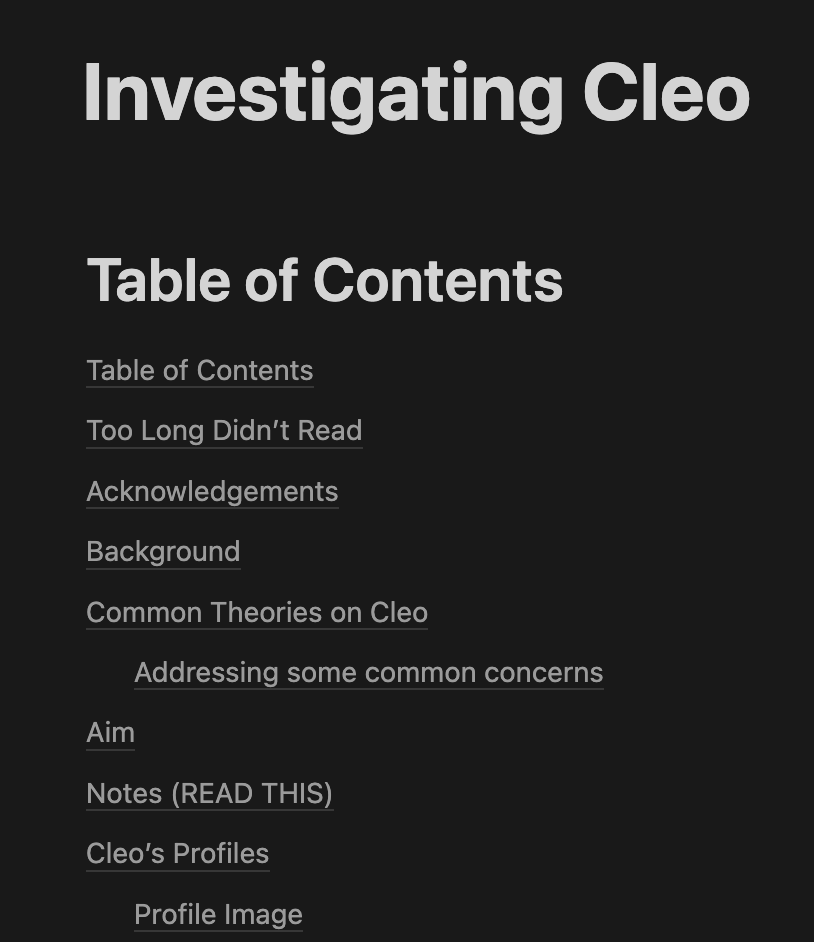 the world of math is in shambles, they have an entire Notion page on how Cleo (from mathoverflow fame) might be a fraud