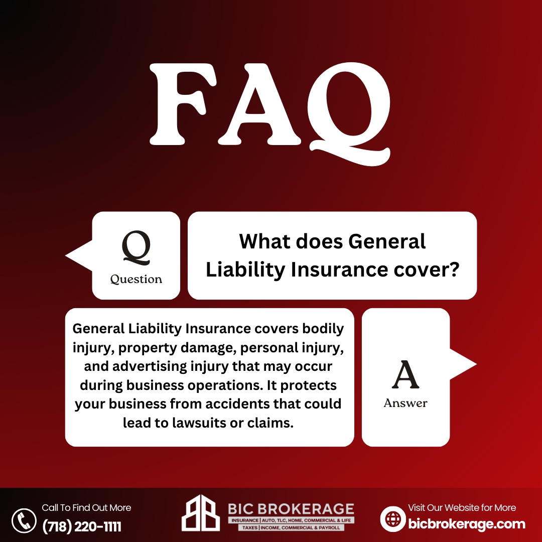 bicbrokerage's tweet photo. Accidents happen — that’s why General Liability Insurance is so important. It covers things like bodily injury, property damage, personal injury, and even issues with advertising that could leave your business vulnerable. Don't leave your business exposed to risks!

Need help ... https://t.co/Q0dEeXPe31