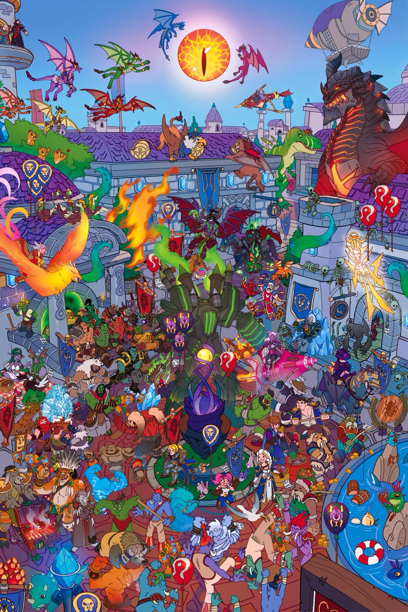 🔎 Onde está o Pepe? 🔎

Azeroth nunca foi tão cheia de mistérios! 🗺️ 🔥
E esta arte traz um desafio épico: encontrar o Pepe em meio a uma celebração incrível de momentos marcantes de World of Warcraft ✨