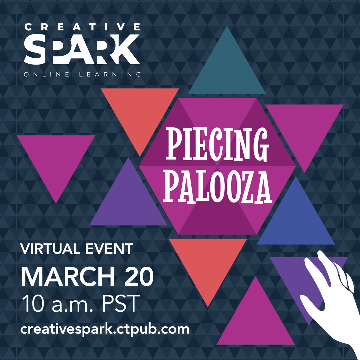 ctpublishing's tweet photo. Struggling with scraps or curves? 🧵 Join #PiecingPalooza2025 on March 20 for a one-day virtual quilting event featuring 10 expert instructors! Learn from home, get lifetime access, &amp; save $20 with code PP25CSOL. Don’t miss out! 🎉 

👉 Reserve now!: https://t.co/hgs198OxoU https://t.co/vib88Ovj40
